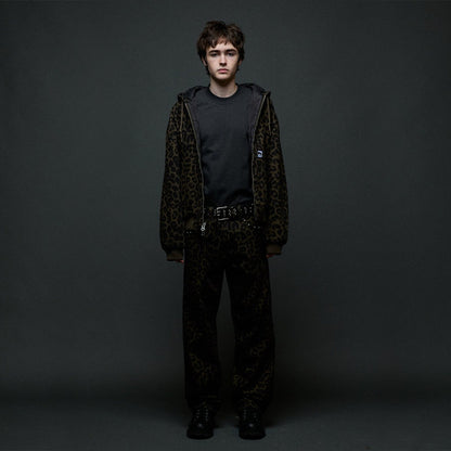 OBEY STUDDED ZIP UP JACKET オベイ スタッデッド ジップアップ ジャケット 121800633【メンズ フードジャケット メタルスタッズ ジップアップ メタルジッパー ドローコード 26FW】