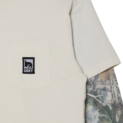 OBEY POST 2FER オベイ ポスト ツーファー 131030150【メンズ レイヤード カットソー 長袖 カモフラージュ 26FW】