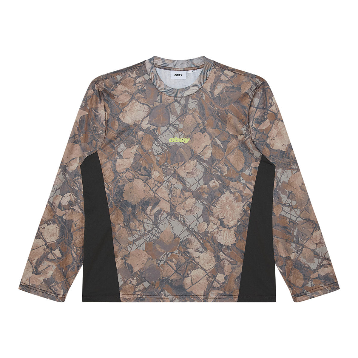OBEY BASECAMP KNIT LS SHIRT オベイ ベースキャンプ ニット ロングスリーブ シャツ 131030151【メンズ カットソー 長袖 カモフラージュ 26FW】