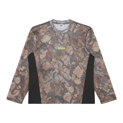 OBEY BASECAMP KNIT LS SHIRT オベイ ベースキャンプ ニット ロングスリーブ シャツ 131030151【メンズ カットソー 長袖 カモフラージュ 26FW】
