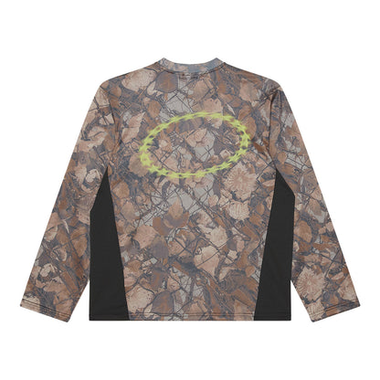 OBEY BASECAMP KNIT LS SHIRT オベイ ベースキャンプ ニット ロングスリーブ シャツ 131030151【メンズ カットソー 長袖 カモフラージュ 26FW】