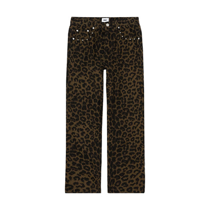 OBEY STUDDED BOXCAR STRAIGHT LEG DENIM オベイ スタッズド ボックスカー ストレートレッグ デニム 142010121【メンズ ボタンフライ 5ポケットデニム バックポケットラベル 26FW】