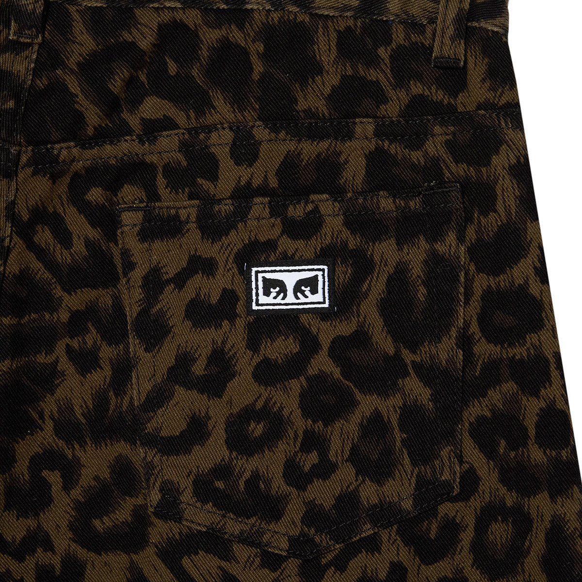 OBEY STUDDED BOXCAR STRAIGHT LEG DENIM オベイ スタッズド ボックスカー ストレートレッグ デニム 142010121【メンズ ボタンフライ 5ポケットデニム バックポケットラベル 26FW】