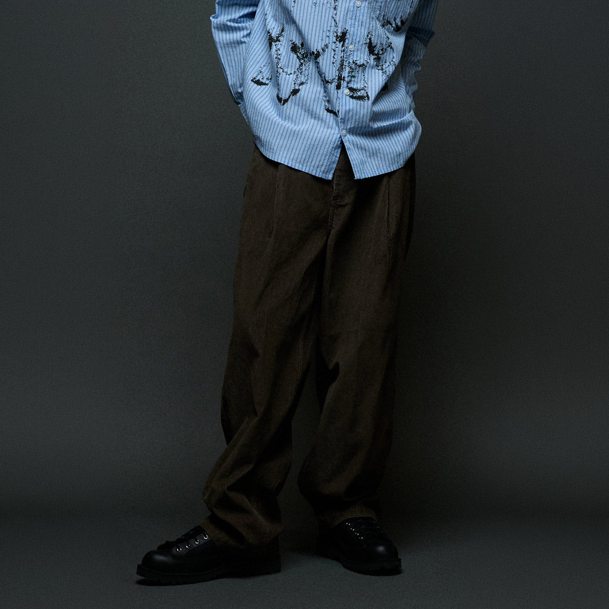 OBEY DEAN FADED WASH CORD PANT オベイ ディーン フェイデッドウォッシュ コード パンツ 142020266【メンズ ストレートパンツ ジッパーフライ ウェルトポケット バックウエストラベル 26FW】