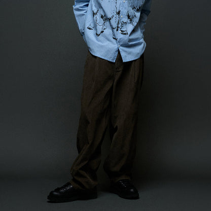 OBEY DEAN FADED WASH CORD PANT オベイ ディーン フェイデッドウォッシュ コード パンツ 142020266【メンズ ストレートパンツ ジッパーフライ ウェルトポケット バックウエストラベル 26FW】