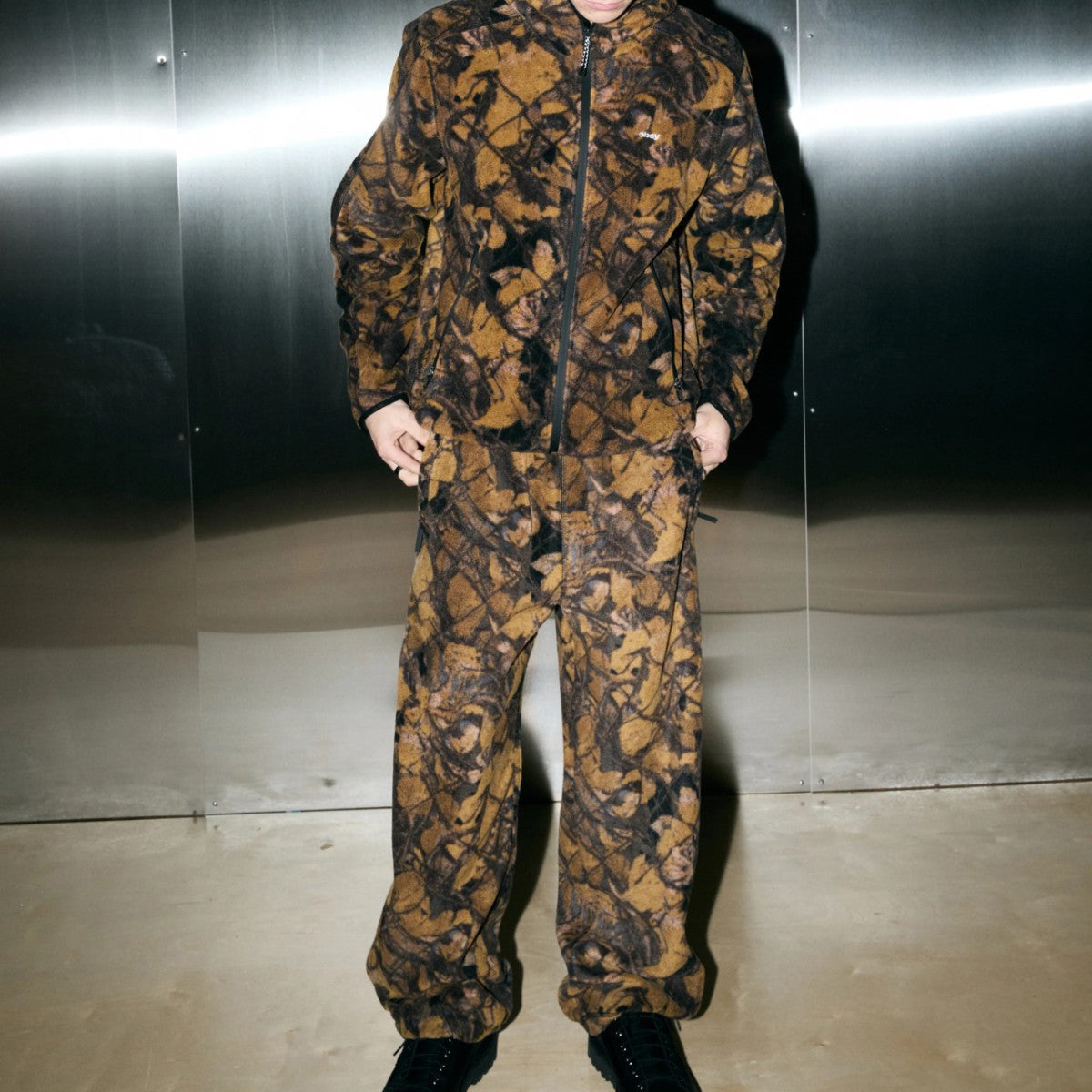 OBEY TREK POLAR FLEECE PANT オベイ トレック ポーラー フリース パンツ 142020276【メンズ フリースパンツ 刺繍 カジュアル デイリーユース 26FW】