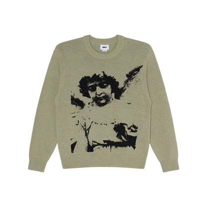 OBEY CHERUB SWEATER オベイ チェラブ セーター 151000134ABSO26H【メンズ ニット プリント クルーネック カジュアル デイリーユース 26FW】