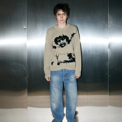 OBEY CHERUB SWEATER オベイ チェラブ セーター 151000134ABSO26H【メンズ ニット プリント クルーネック カジュアル デイリーユース 26FW】