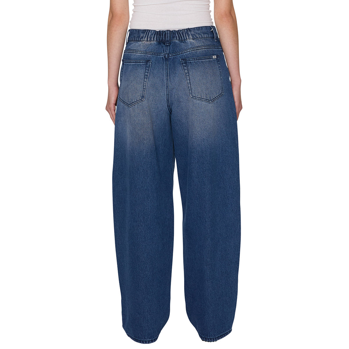 OBEY ALLYSA 5 POCKET DENIM オベイ アリーサ 5ポケット デニム 242010069【レディース デニム フェードウォッシュ加工 ゴムウエスト 26FW】