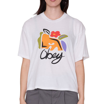 OBEY LE FLEUR オベイ ル フルール 268072750【レディース Tシャツ 半袖 カットソー プリントTシャツ 26FW】