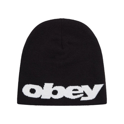OBEY NO CUFF JAQUARD BEANIE オベイ ノーカフ ジャカード ビーニー 100030243【メンズ ニットキャップ ビーニー ニット帽 ジャージーニット 26FW】