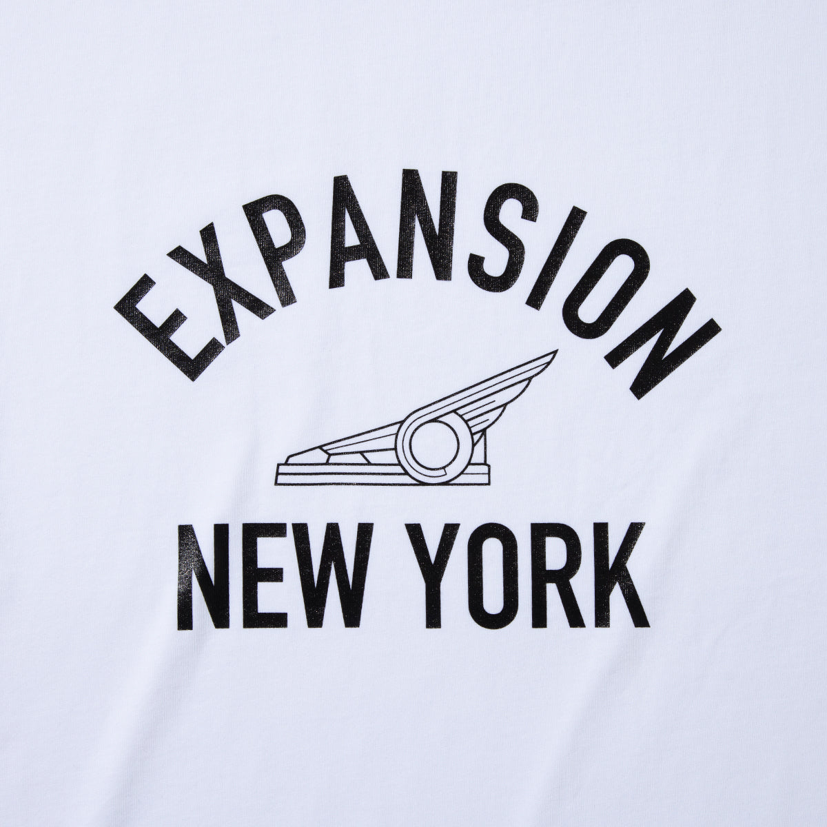 EXPANSION NEW YORK EMPIRE WING TEE エクスパンション ニューヨーク エンパイア ウィング ティー 001E【レディース グラフィックTシャツ ロゴTシャツ ウイングプリント アーチロゴ 26FW】