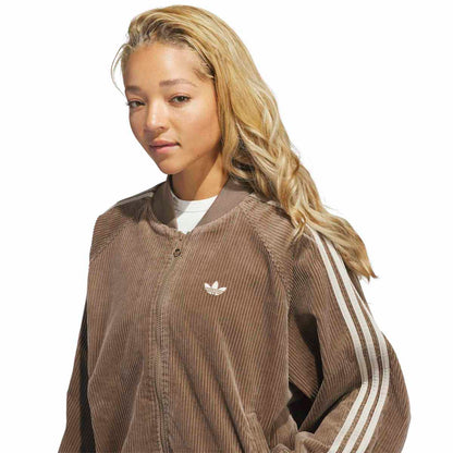 adidas Originals CORDUROY SST OVERSIZED TRACK TOP アディダスオリジナルス コーデュロイ SST オーバーサイズ トラックトップ LOH25-HY8035【レディース トラックジャケット オーバーサイズ コーデュロイ カジュアル デイリーユース 26FW】