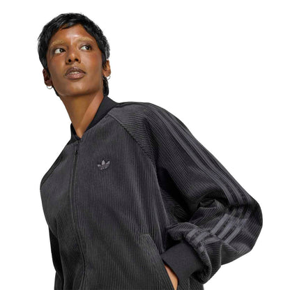 adidas Originals CORDUROY SST OVERSIZED TRACK TOP アディダスオリジナルス コーデュロイ SST オーバーサイズ トラックトップ LOH25-KQ6436【レディース トラックジャケット オーバーサイズ コーデュロイ カジュアル デイリーユース 26FW】
