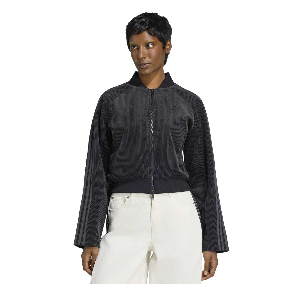 adidas Originals CORDUROY SST TRACK TOP アディダスオリジナルス コーデュロイ SST トラックトップ VW873-KQ6434【レディース トラックジャケット ショート丈 コーデュロイ カジュアル デイリーユース 26FW】