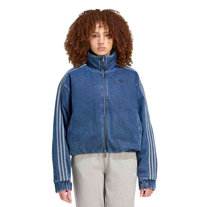 adidas Originals FIREBIRD JACKET アディダスオリジナルス ファイヤーバード ジャケット KT4232【レディース オーバーサイズフィット ジップアップ ジャケット ハイネック デニム生地 26FW】