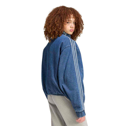 adidas Originals FIREBIRD JACKET アディダスオリジナルス ファイヤーバード ジャケット KT4232【レディース オーバーサイズフィット ジップアップ ジャケット ハイネック デニム生地 26FW】