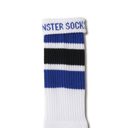 AKTR MONSTER SOCKS アクター モンスターソックス 226-011021【メンズ ソックス オールドスクール レトロカラー ラインデザイン クルーソックス 26FW】