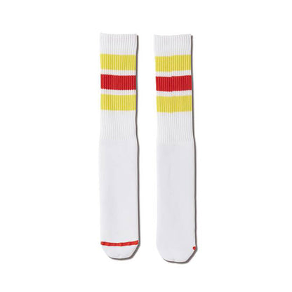 AKTR MONSTER SOCKS アクター モンスターソックス 226-011021【メンズ ソックス オールドスクール レトロカラー ラインデザイン クルーソックス 26FW】