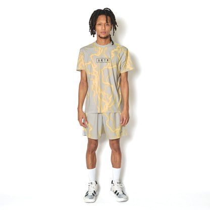 AKTR THUNDERBOLT AKTR LOGO SP TEE アクター サンダーボルト AKTRロゴ エスピー ティー 226-015005【メンズ 半袖 Tシャツ スポーツウェア 軽量 メッシュ 通気性 オリジナル生地 26FW】