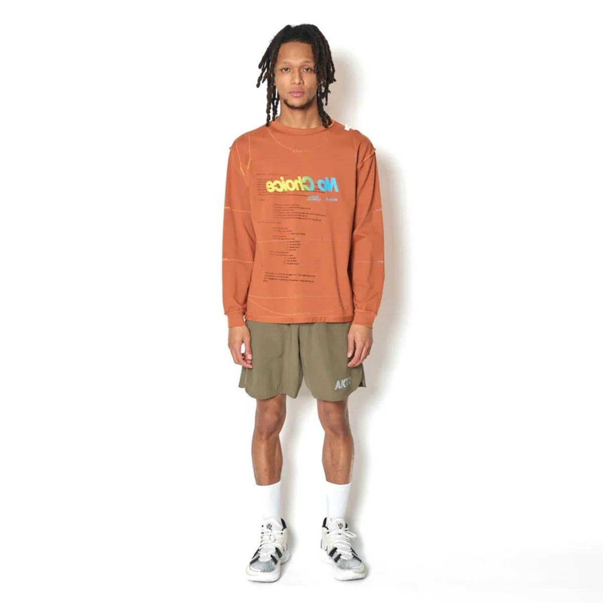 AKTR F.A. DIY CO L/S LOOSE TEE アクター F.A. ディーアイワイ シーオー ロングスリーブ ルーズティー 226-029005【メンズ ロンT カジュアル デイリーユース バスケットボール 天竺生地 26FW】