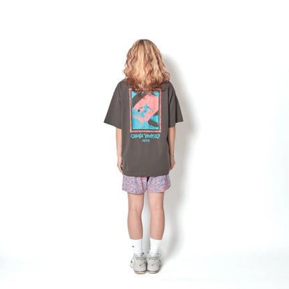 AKTR TIDELINE PHOTO T/C LOOSE TEE (CH) アクター タイドライン フォト T/C ルーズTシャツ 226-043005【メンズ 半袖 グラフィック ストリート デイリーユース 26FW】