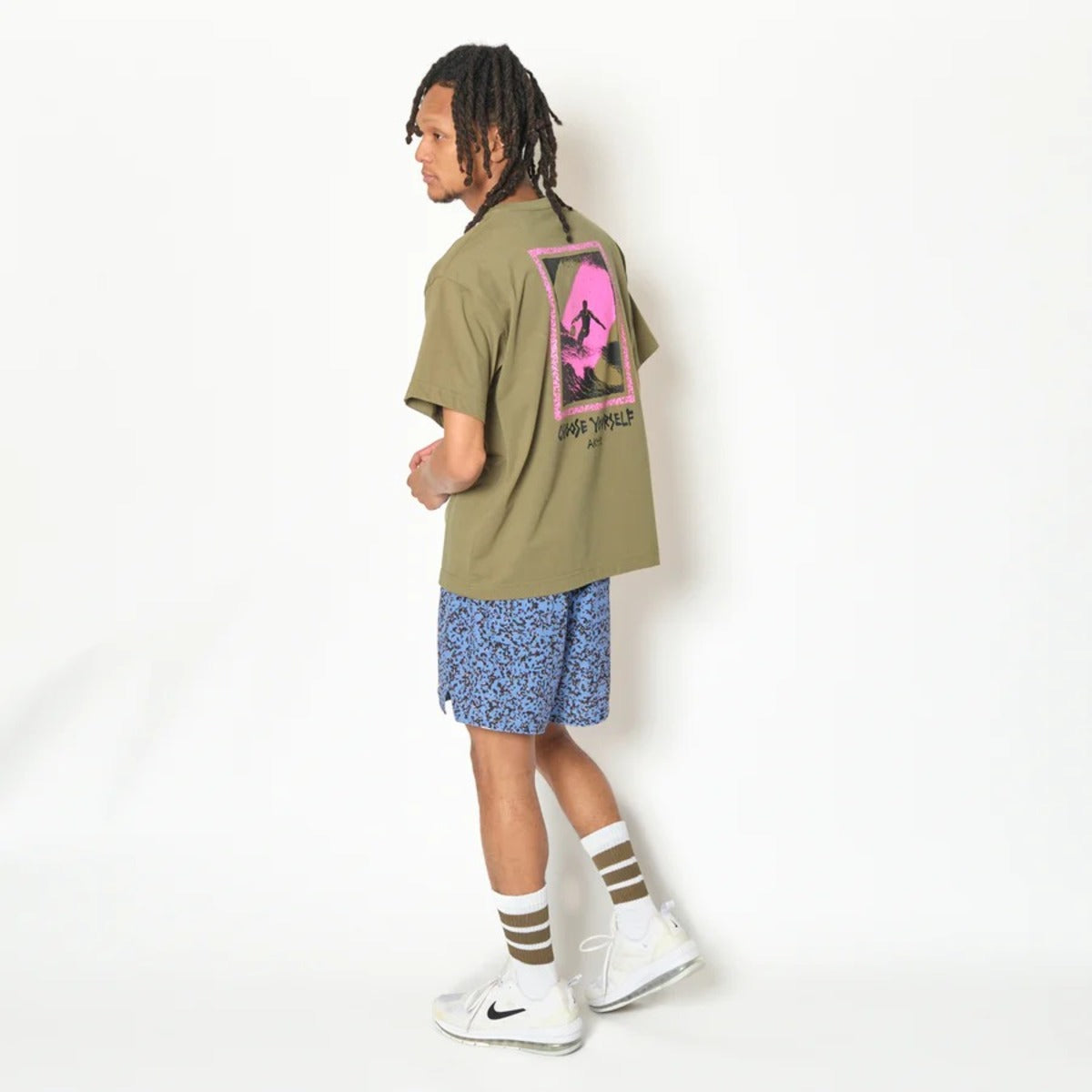 AKTR TIDELINE PHOTO T/C LOOSE TEE (OL) アクター タイドライン フォト T/C ルーズTシャツ 226-043005【メンズ 半袖 グラフィック ストリート デイリーユース 26FW】