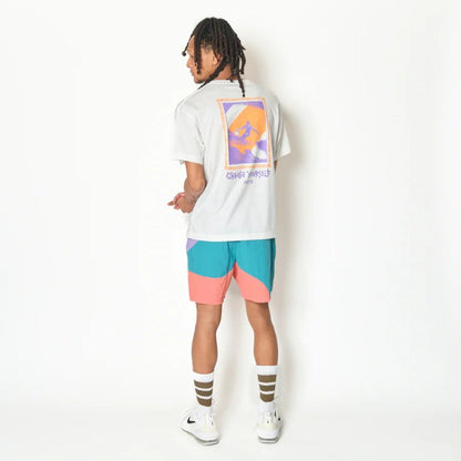 AKTR TIDELINE WAVE NYLON WIDE 5.5″ SHORTS (TL) アクター タイドライン ウェーブ ナイロン ワイド 5.5インチ ショーツ 226-046002【メンズ ショートパンツ 短パン ナイロンパンツ ワイドシルエット 26FW】