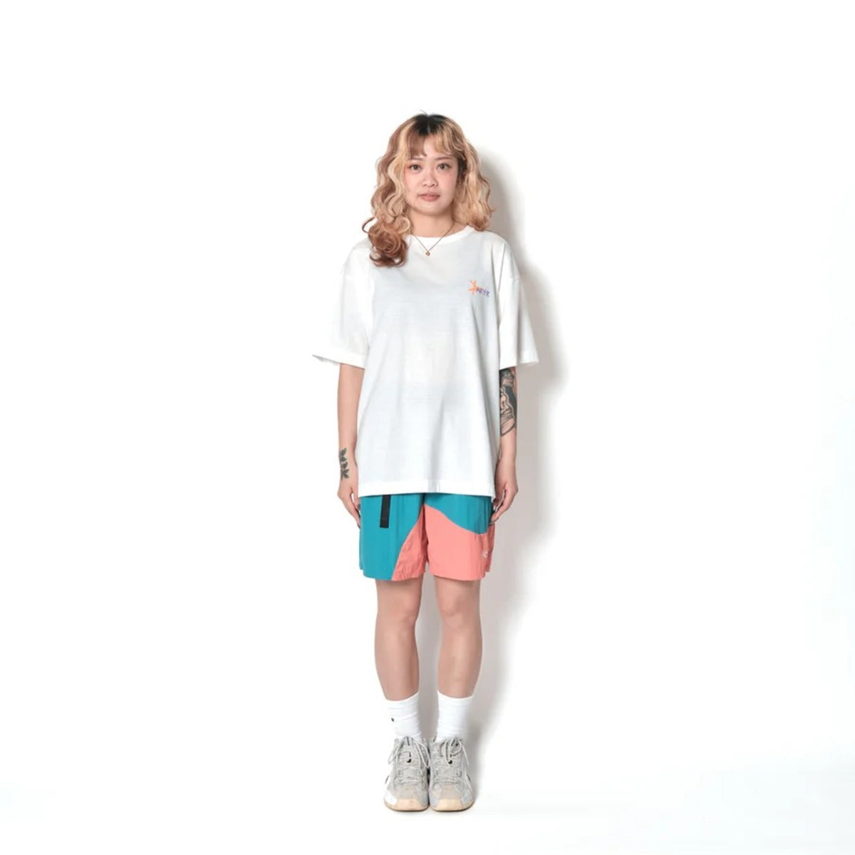 AKTR TIDELINE WAVE NYLON WIDE 5.5″ SHORTS (TL) アクター タイドライン ウェーブ ナイロン ワイド 5.5インチ ショーツ 226-046002【メンズ ショートパンツ 短パン ナイロンパンツ ワイドシルエット 26FW】