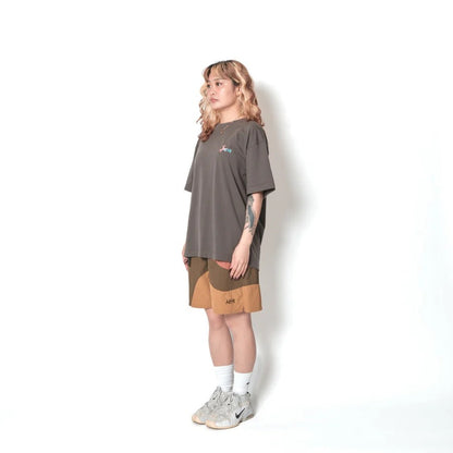 AKTR TIDELINE WAVE NYLON WIDE 5.5″ SHORTS (OL) アクター タイドライン ウェーブ ナイロン ワイド 5.5インチ ショーツ 226-046002【メンズ ショートパンツ 短パン ナイロンパンツ ワイドシルエット 26FW】