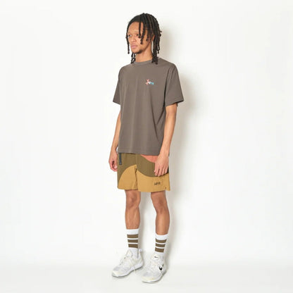 AKTR TIDELINE WAVE NYLON WIDE 5.5″ SHORTS (OL) アクター タイドライン ウェーブ ナイロン ワイド 5.5インチ ショーツ 226-046002【メンズ ショートパンツ 短パン ナイロンパンツ ワイドシルエット 26FW】