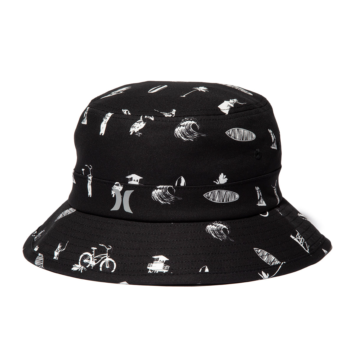 Hurley  KINETHICS PHANTOM BUCKET HAT ハーレー キネティクス ファントム バケットハット 25KTMHW021【メンズ ハット 帽子 総柄プリント ストレッチ 耐久性 26SS】