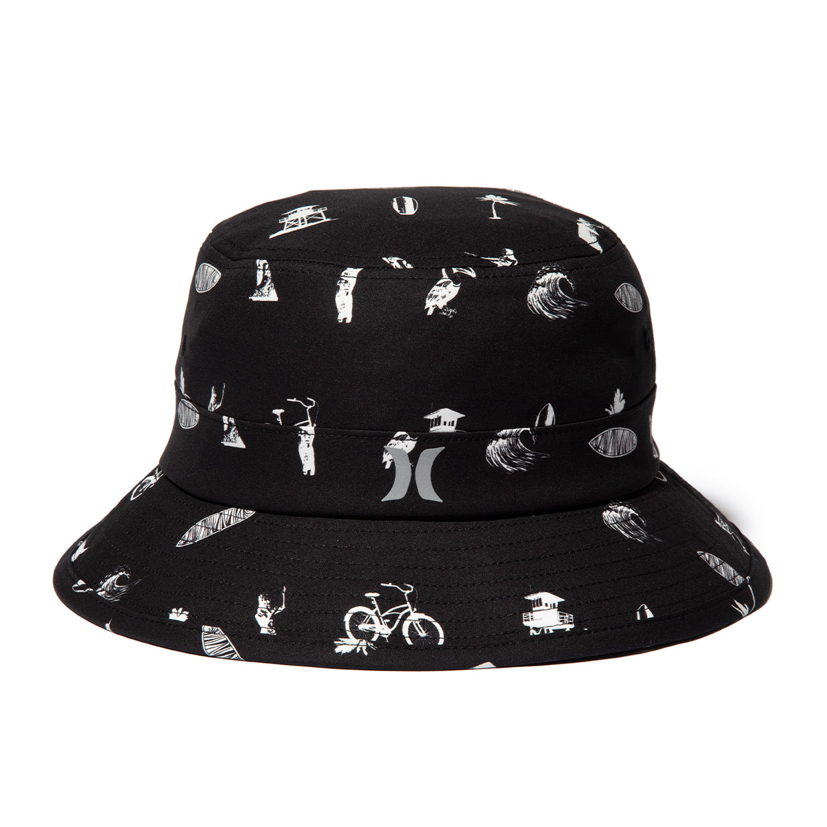 Hurley  KINETHICS PHANTOM BUCKET HAT ハーレー キネティクス ファントム バケットハット 25KTMHW021【メンズ ハット 帽子 総柄プリント ストレッチ 耐久性 26SS】