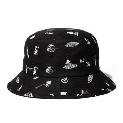 Hurley  KINETHICS PHANTOM BUCKET HAT ハーレー キネティクス ファントム バケットハット 25KTMHW021【メンズ ハット 帽子 総柄プリント ストレッチ 耐久性 26SS】