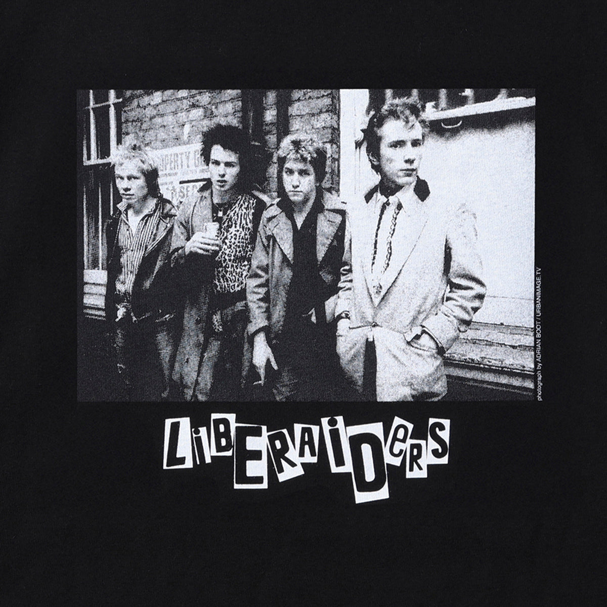 Liberaiders SEX PISTOLS TEE リベレイダース セックス・ピストルズ ティー 776012616【メンズ ロックT モノクロフォト バックプリント パンク ストリートファッション 26FW】