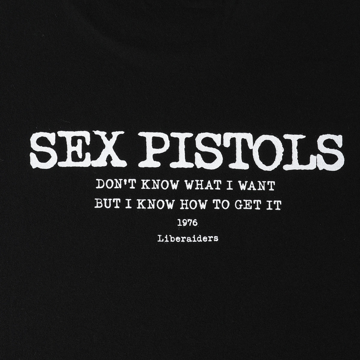 Liberaiders SEX PISTOLS TEE リベレイダース セックス・ピストルズ ティー 776012616【メンズ ロックT モノクロフォト バックプリント パンク ストリートファッション 26FW】