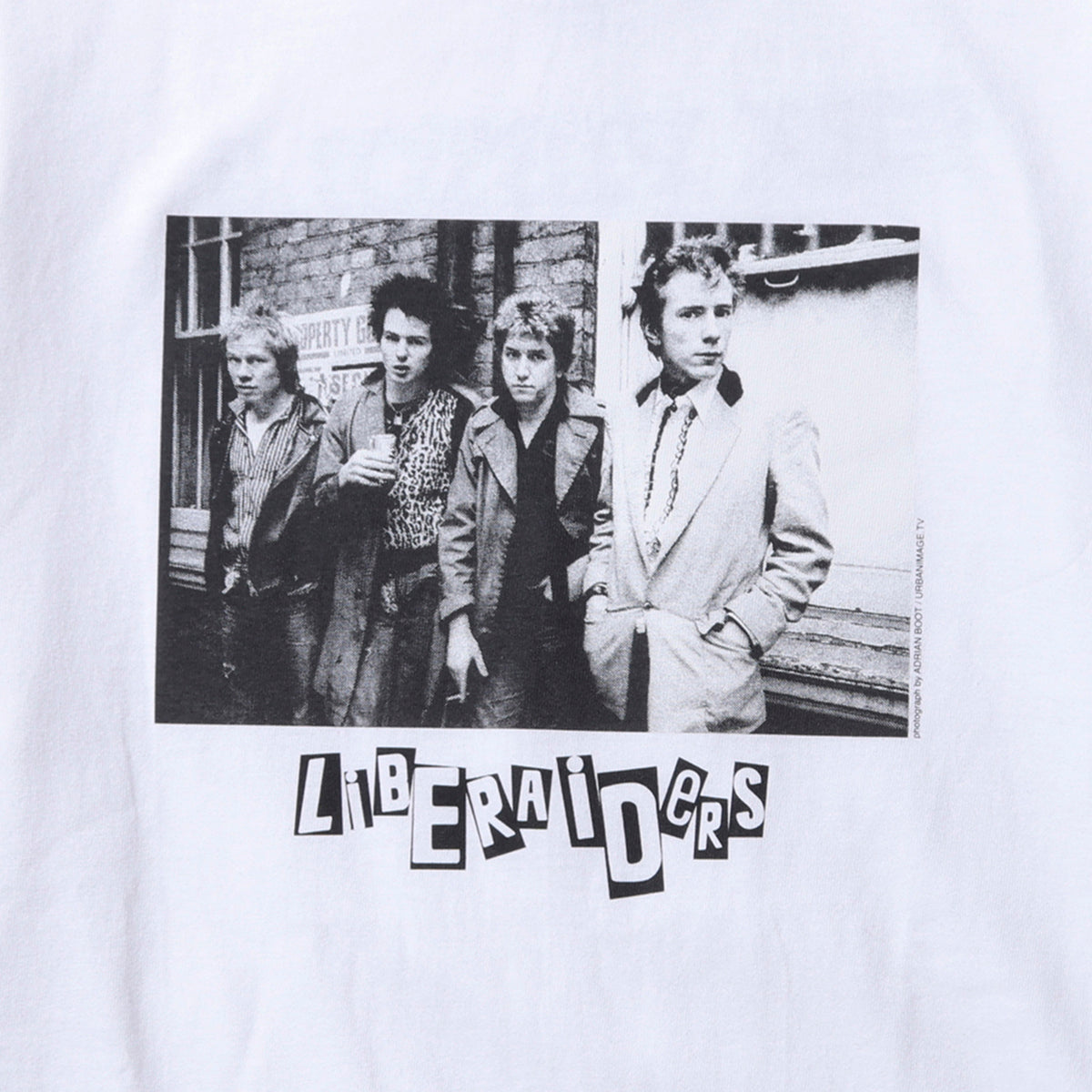 Liberaiders SEX PISTOLS TEE リベレイダース セックス・ピストルズ ティー 776012616【メンズ ロックT モノクロフォト バックプリント パンク ストリートファッション 26FW】