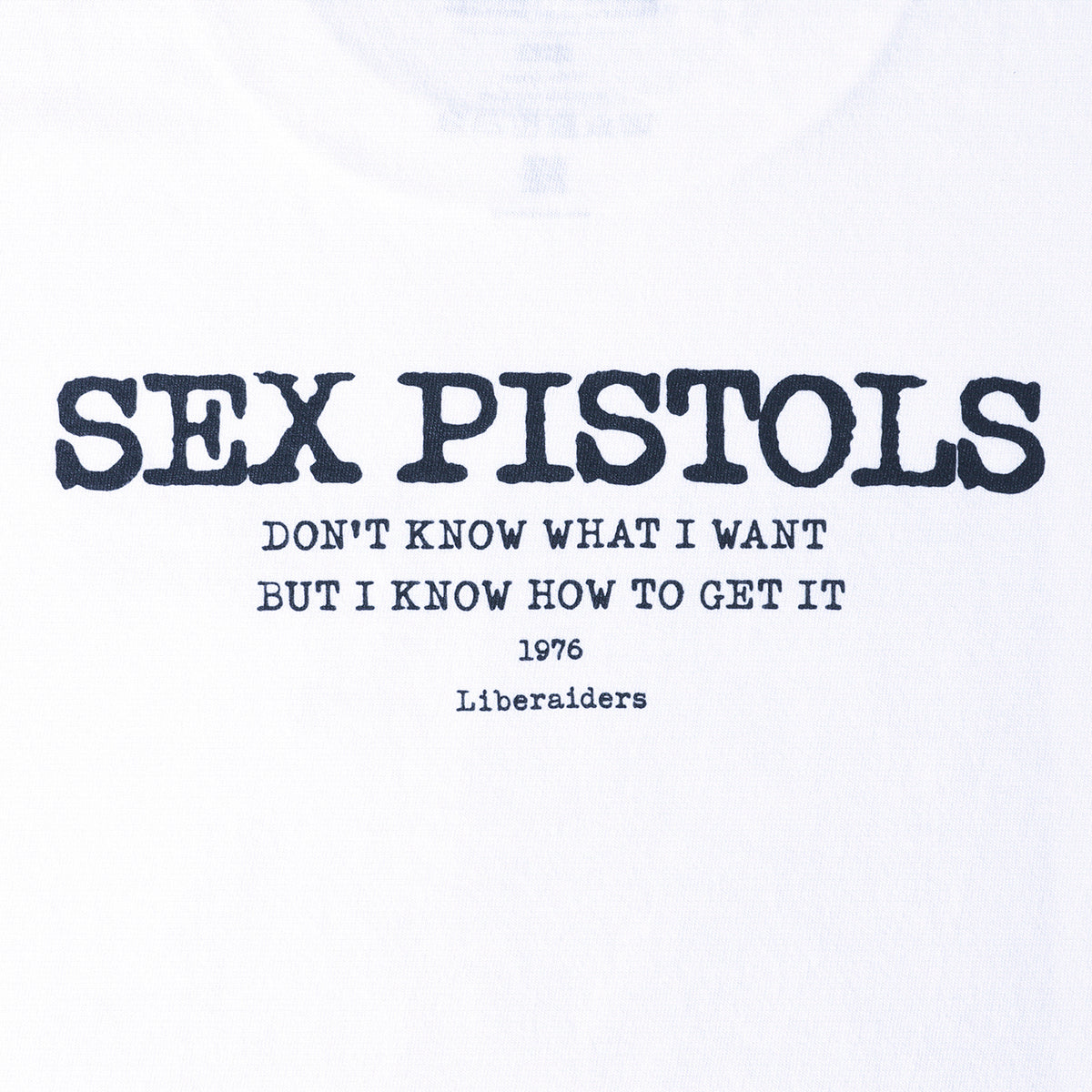 Liberaiders SEX PISTOLS TEE リベレイダース セックス・ピストルズ ティー 776012616【メンズ ロックT モノクロフォト バックプリント パンク ストリートファッション 26FW】