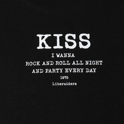 Liberaiders KISS TEE リベレイダース キッス ティー 776022616【メンズ ロックT モノクロフォト バックプリント パンク ストリートファッション 26FW】