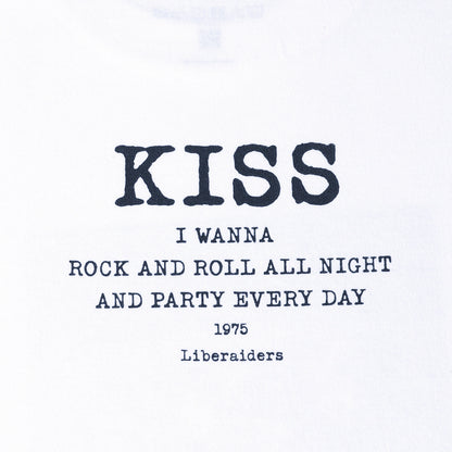 Liberaiders KISS TEE リベレイダース キッス ティー 776022616【メンズ ロックT モノクロフォト バックプリント パンク ストリートファッション 26FW】