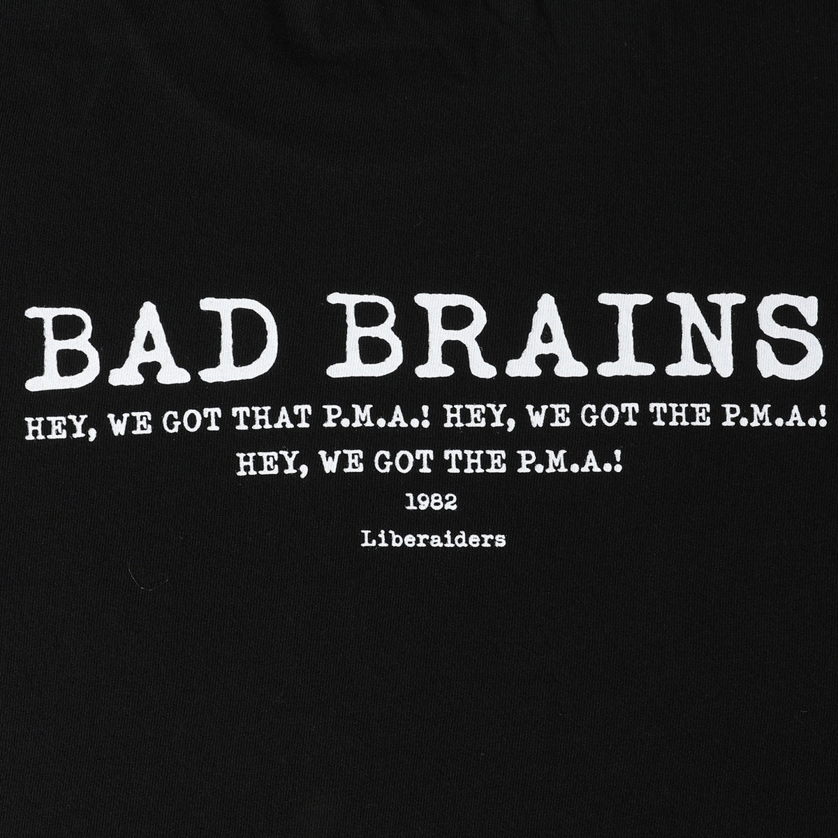 Liberaiders BAD BRAINS TEE リベレイダース バッド・ブレインズ・ティー 776032616【メンズ ロックT モノクロフォト バックプリント パンク ストリートファッション 26FW】
