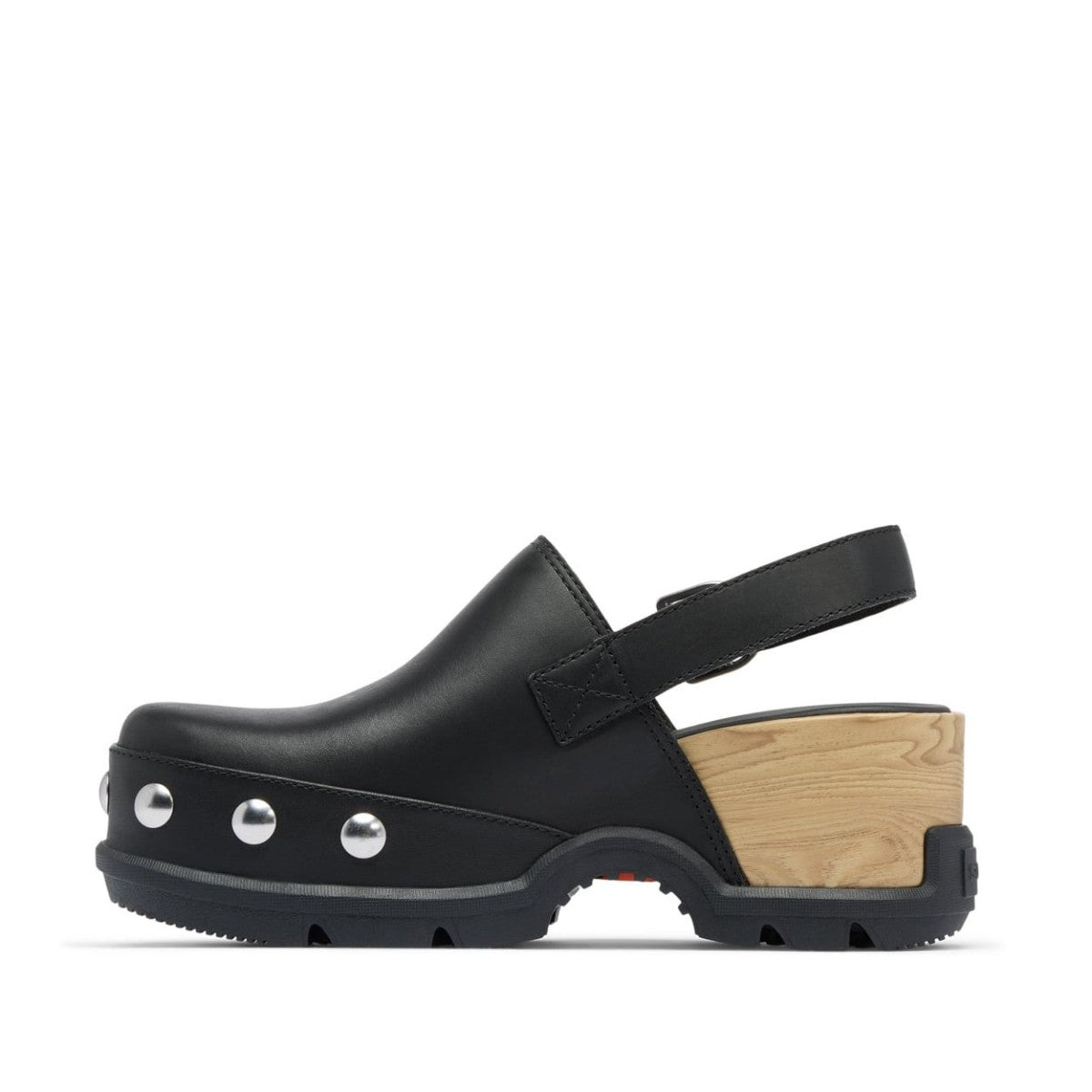 SOREL ROMIN CLOG RIVET ソレル ローミンクロッグ リベット NL5226-010【レディース クロッグサンダル レザー ヒールストラップ 軽量 26FW】