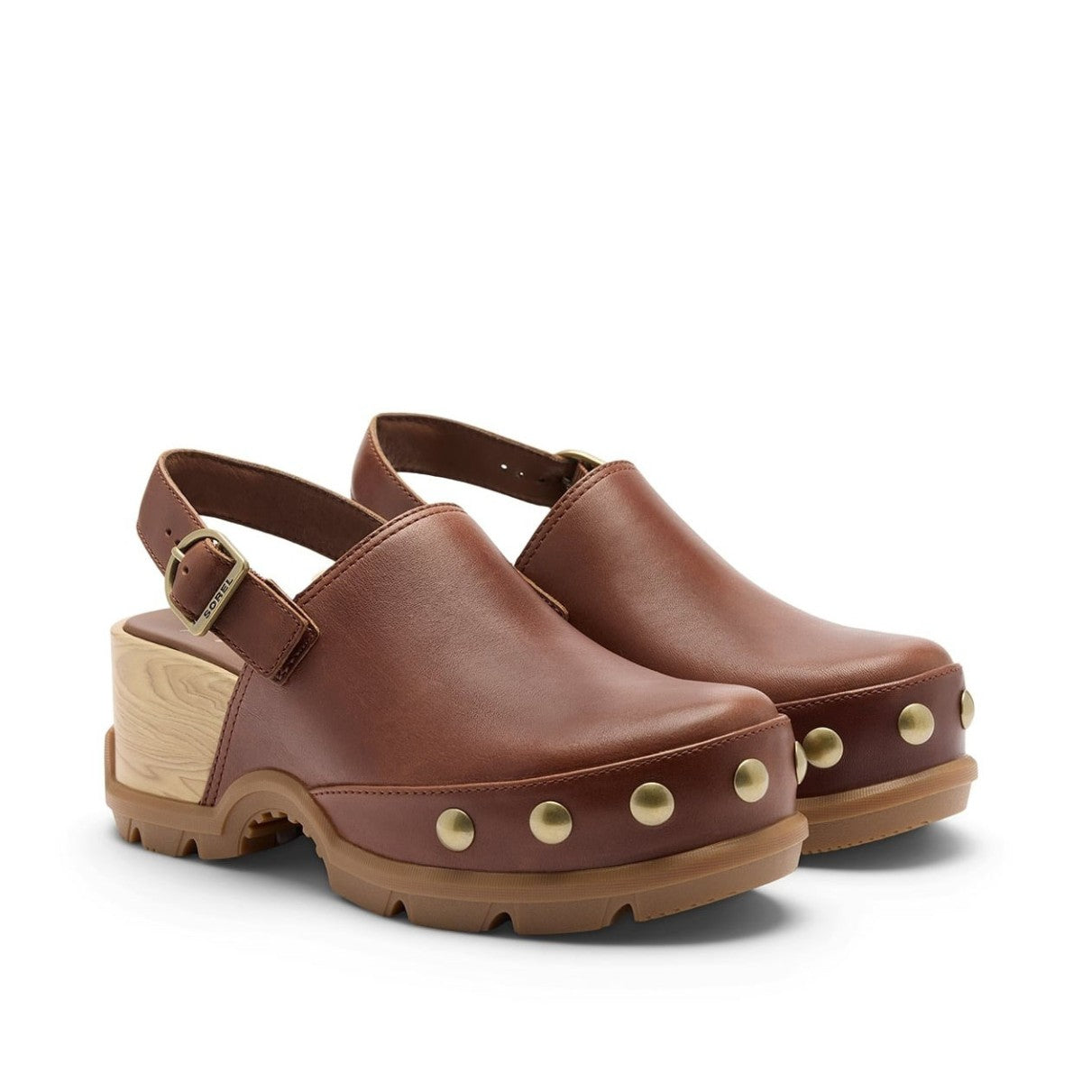 SOREL ROMIN CLOG RIVET ソレル ローミンクロッグ リベット NL5226-244【レディース クロッグサンダル レザー ヒールストラップ 軽量 26FW】