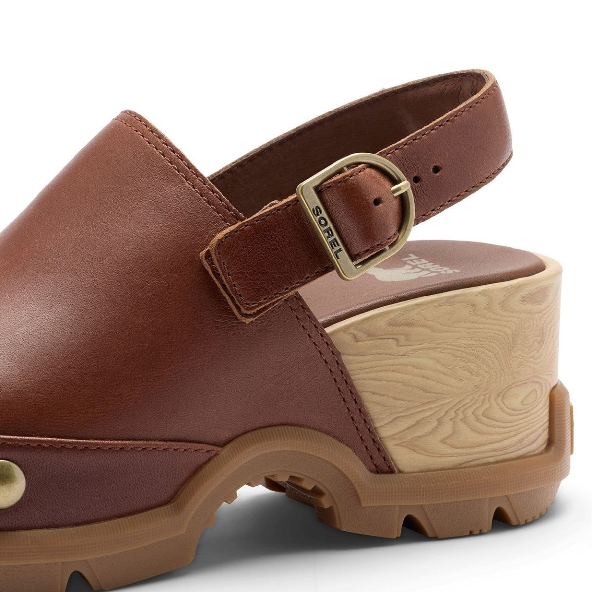 SOREL ROMIN CLOG RIVET ソレル ローミンクロッグ リベット NL5226-244【レディース クロッグサンダル レザー ヒールストラップ 軽量 26FW】