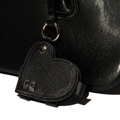 Casselini Round Charm Bag キャセリーニ ラウンド チャーム バッグ 262-110510【レディース ラウンドボストンバッグ ハンドバッグ 大容量 チャーム付き 26FW】