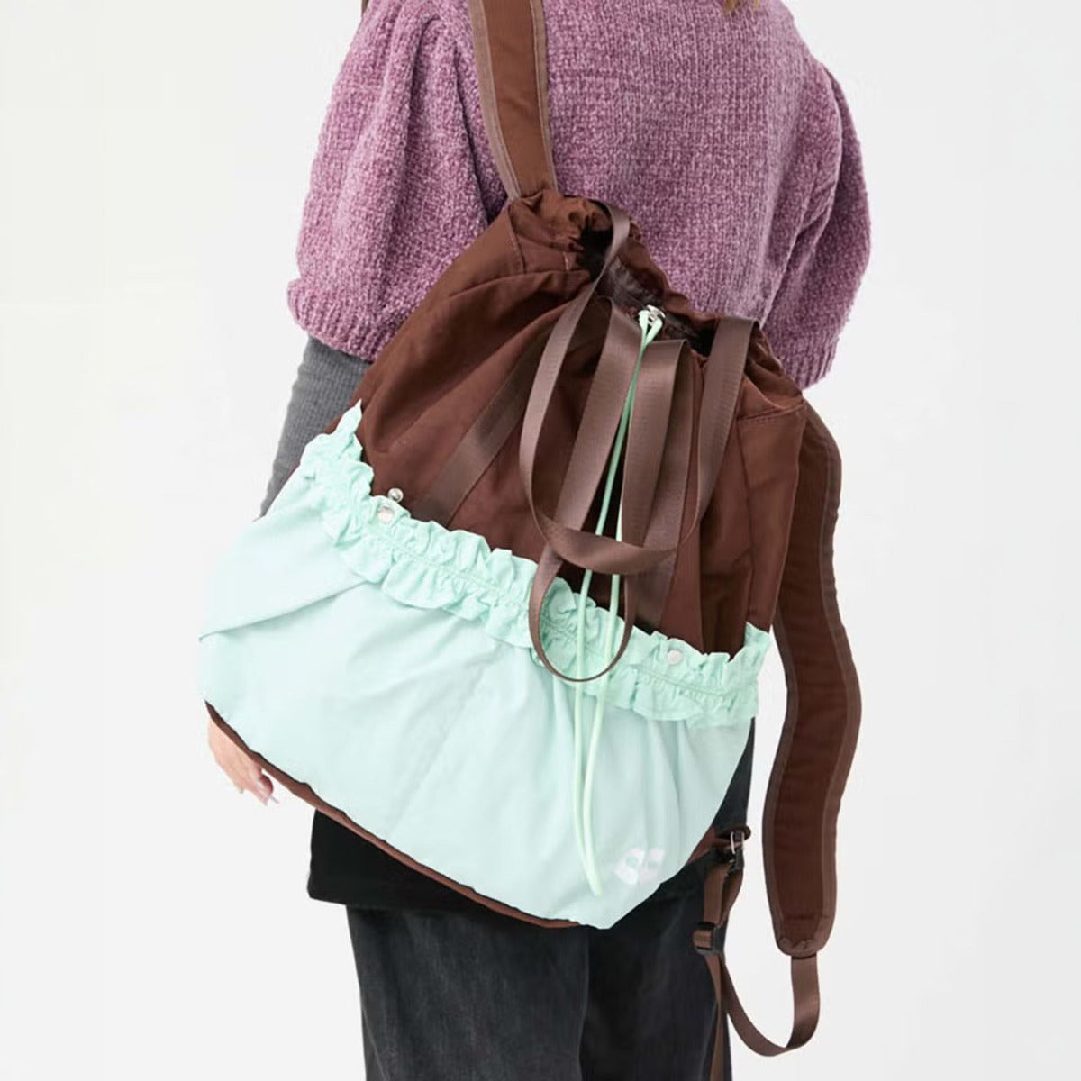 Casselini 2way Gather Napsack キャセリーニ 2WAYギャザーナップサック 262-110515【レディース ナップザック トートバッグ バイカラー 2WAY仕様 カジュアル 26FW】
