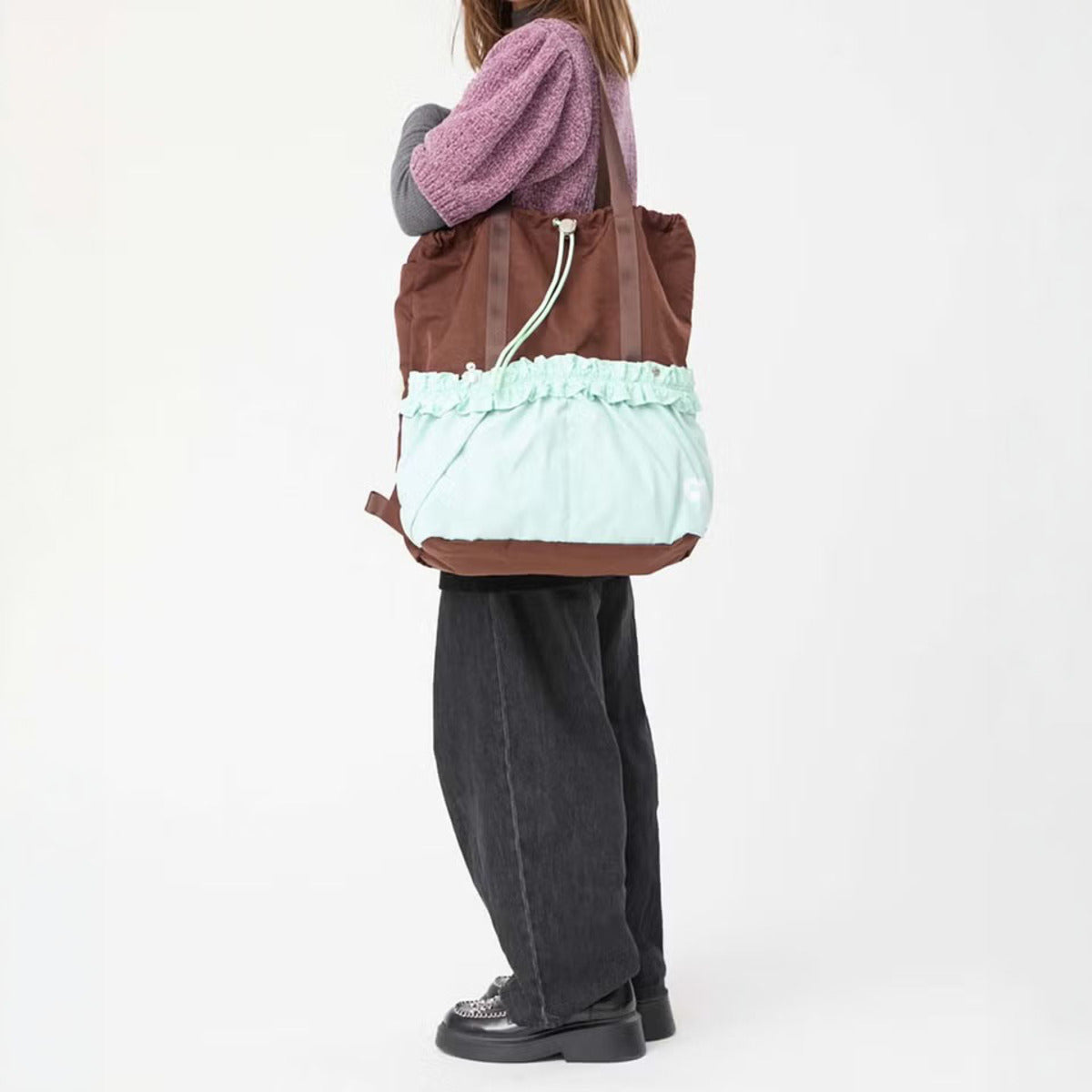 Casselini 2way Gather Napsack キャセリーニ 2WAYギャザーナップサック 262-110515【レディース ナップザック トートバッグ バイカラー 2WAY仕様 カジュアル 26FW】