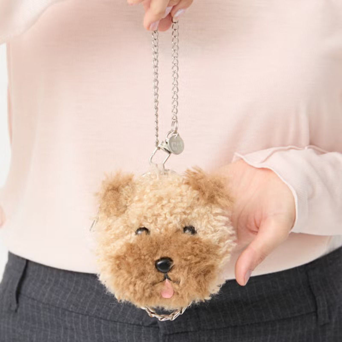 Casselini Dog Motif Pouch キャセリーニ ドッグモチーフポーチ 262-110613【レディース ポーチ カラビナ付き チェーン付き 小物入れ 26FW】