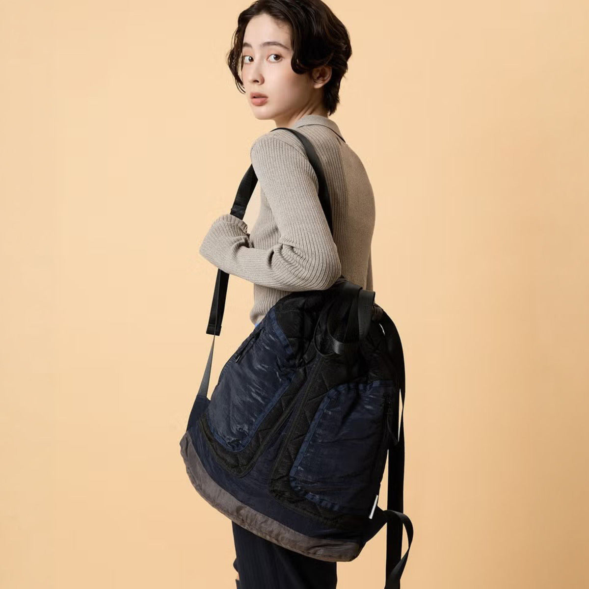 CONTROL FREAK Quilt Knapsack コントロールフリーク キルトナップサック 262-122511【レディース ナイロン 2WAY キルティング ミリタリー調 26FW】