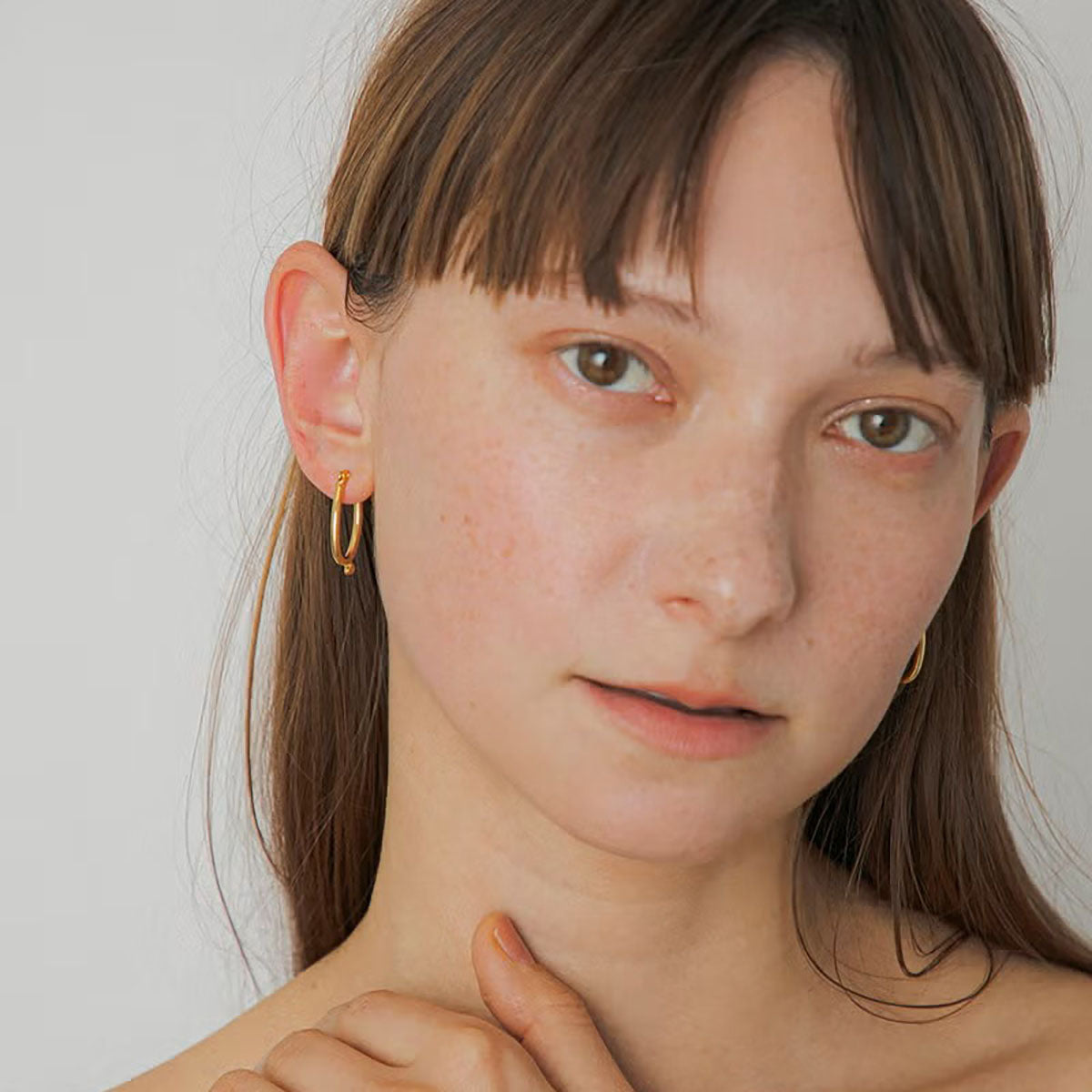 LAPUIS Petit Heart Pierced Earrings ラピュイ プチハートピアス 262-220110【レディース フープピアス 日本製 アクセサリー シンプル 26FW】